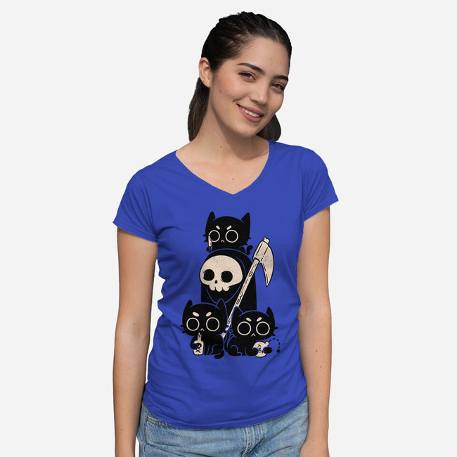 Death Squad-Womens-V-Neck-Tee-koalastudio