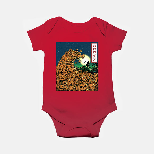The Great Wave Of Halloween-Baby-Basic-Onesie-zascanauta