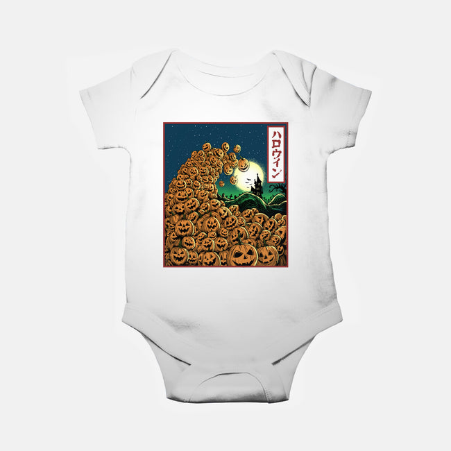The Great Wave Of Halloween-Baby-Basic-Onesie-zascanauta