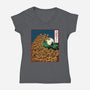 The Great Wave Of Halloween-Womens-V-Neck-Tee-zascanauta