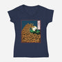 The Great Wave Of Halloween-Womens-V-Neck-Tee-zascanauta
