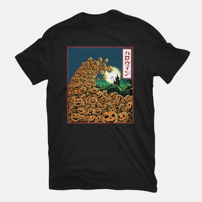 The Great Wave Of Halloween-Mens-Heavyweight-Tee-zascanauta