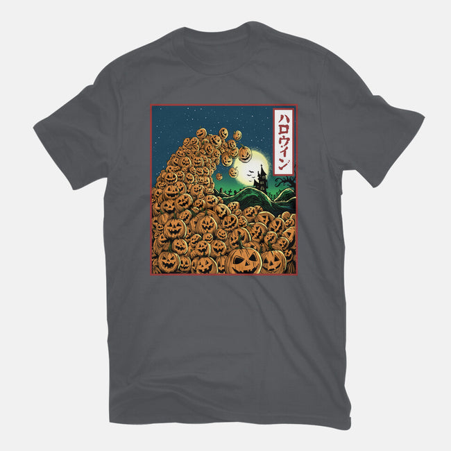 The Great Wave Of Halloween-Mens-Heavyweight-Tee-zascanauta