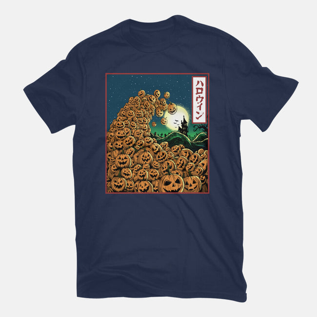 The Great Wave Of Halloween-Mens-Heavyweight-Tee-zascanauta
