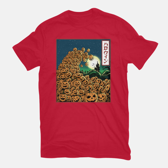 The Great Wave Of Halloween-Mens-Heavyweight-Tee-zascanauta