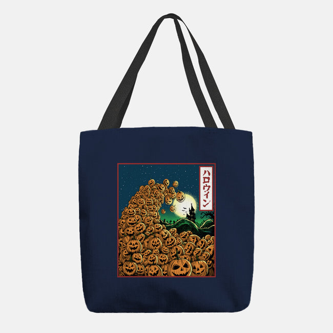 The Great Wave Of Halloween-None-Basic Tote-Bag-zascanauta