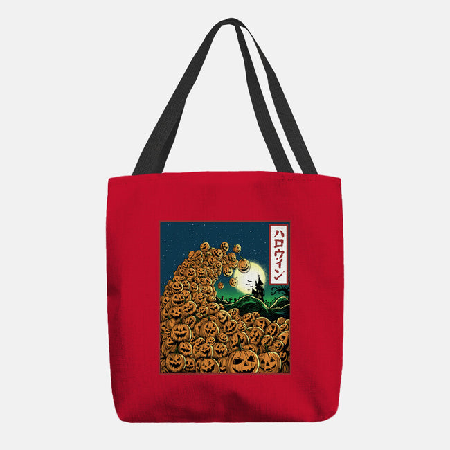 The Great Wave Of Halloween-None-Basic Tote-Bag-zascanauta