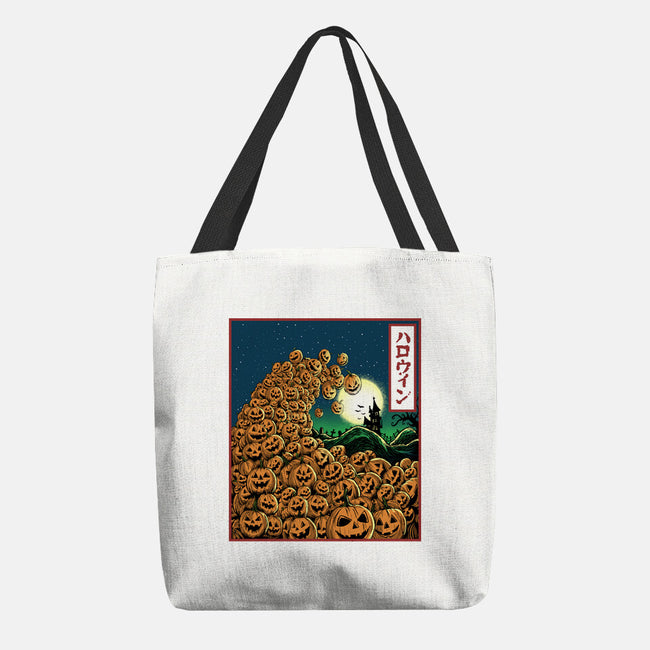 The Great Wave Of Halloween-None-Basic Tote-Bag-zascanauta