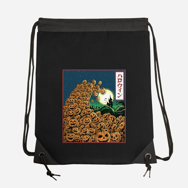 The Great Wave Of Halloween-None-Drawstring-Bag-zascanauta