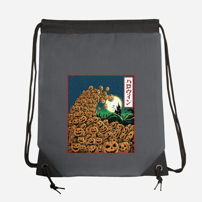 The Great Wave Of Halloween-None-Drawstring-Bag-zascanauta