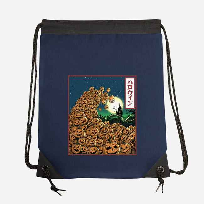 The Great Wave Of Halloween-None-Drawstring-Bag-zascanauta