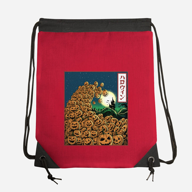 The Great Wave Of Halloween-None-Drawstring-Bag-zascanauta