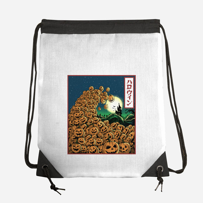 The Great Wave Of Halloween-None-Drawstring-Bag-zascanauta