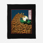 The Great Wave Of Halloween-None-Fleece-Blanket-zascanauta