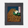 The Great Wave Of Halloween-None-Fleece-Blanket-zascanauta