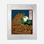 The Great Wave Of Halloween-None-Fleece-Blanket-zascanauta