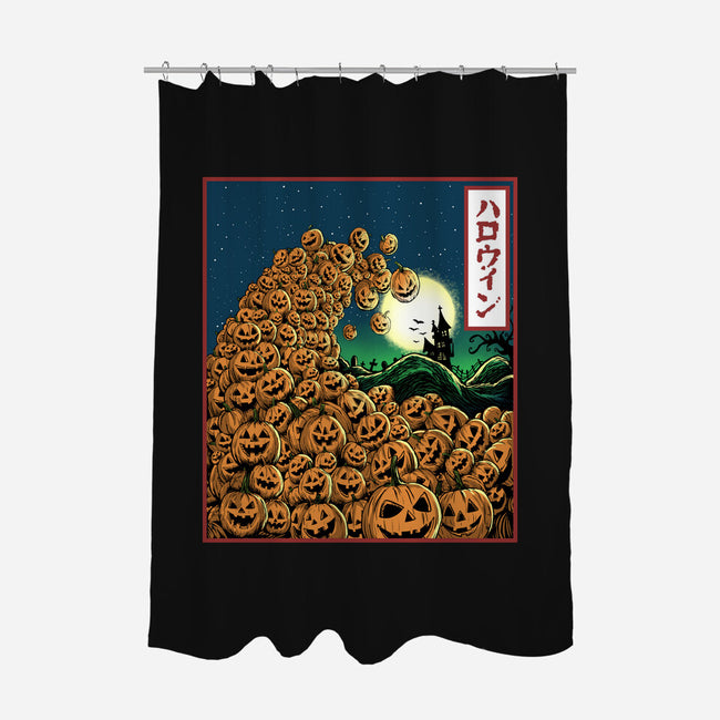 The Great Wave Of Halloween-None-Polyester-Shower Curtain-zascanauta
