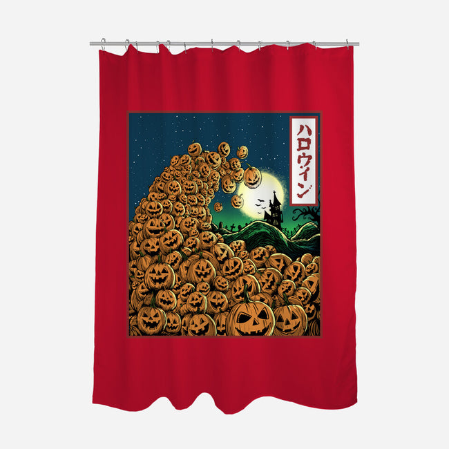 The Great Wave Of Halloween-None-Polyester-Shower Curtain-zascanauta