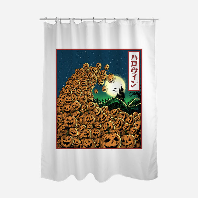 The Great Wave Of Halloween-None-Polyester-Shower Curtain-zascanauta