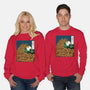 The Great Wave Of Halloween-Unisex-Crew Neck-Sweatshirt-zascanauta