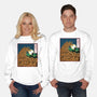 The Great Wave Of Halloween-Unisex-Crew Neck-Sweatshirt-zascanauta