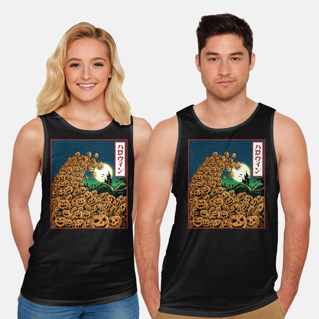 The Great Wave Of Halloween-Unisex-Basic-Tank-zascanauta