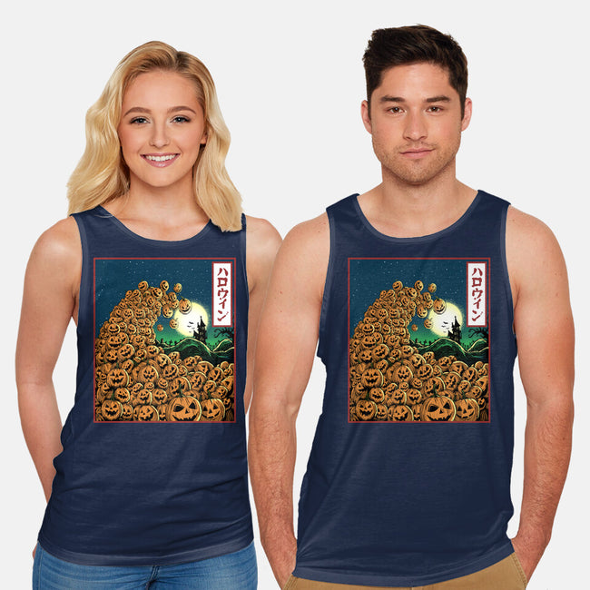 The Great Wave Of Halloween-Unisex-Basic-Tank-zascanauta