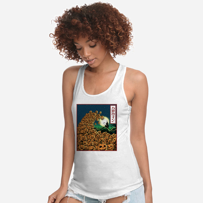 The Great Wave Of Halloween-Womens-Racerback-Tank-zascanauta