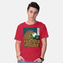 The Great Wave Of Halloween-Mens-Basic-Tee-zascanauta