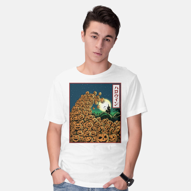 The Great Wave Of Halloween-Mens-Basic-Tee-zascanauta