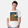 The Great Wave Of Halloween-Mens-Basic-Tee-zascanauta
