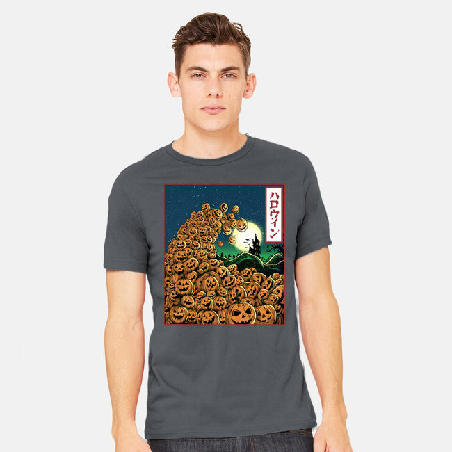 The Great Wave Of Halloween-Mens-Heavyweight-Tee-zascanauta