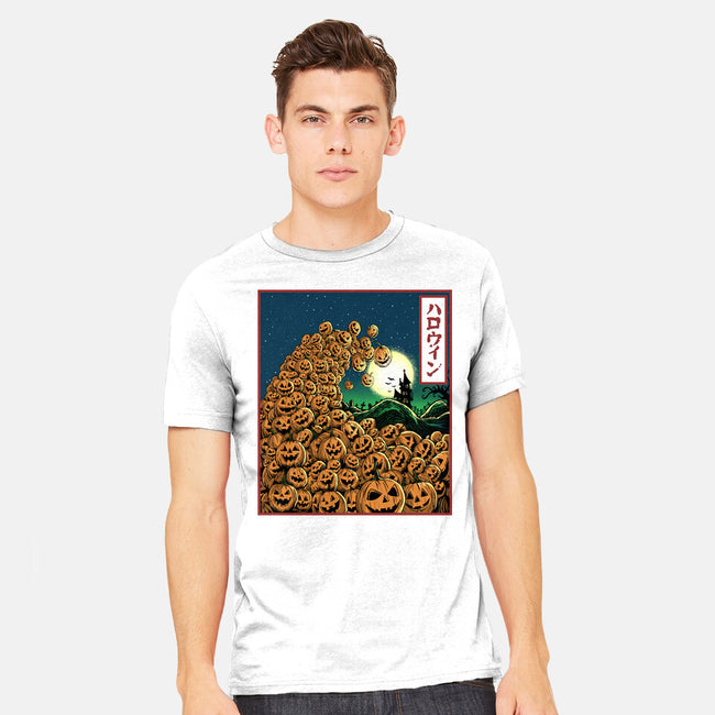 The Great Wave Of Halloween-Mens-Heavyweight-Tee-zascanauta