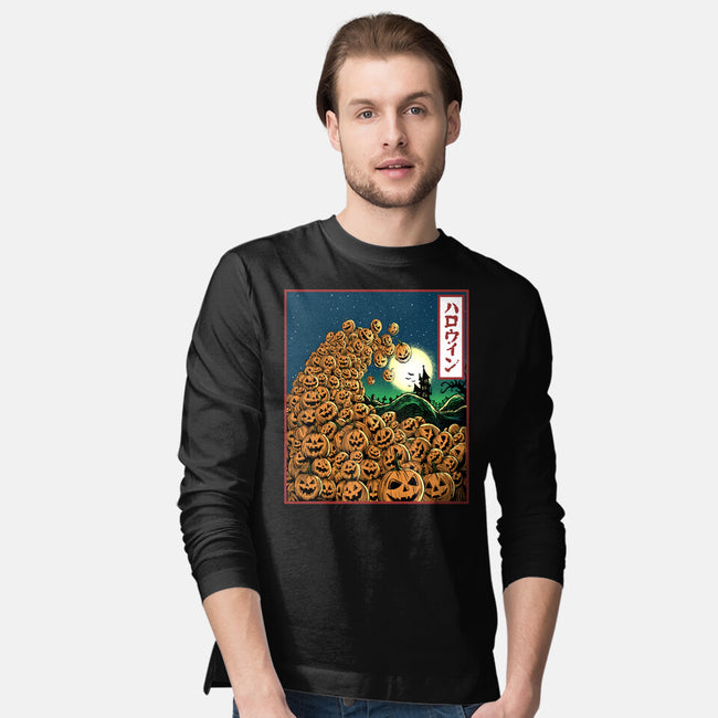 The Great Wave Of Halloween-Mens-Long Sleeved-Tee-zascanauta