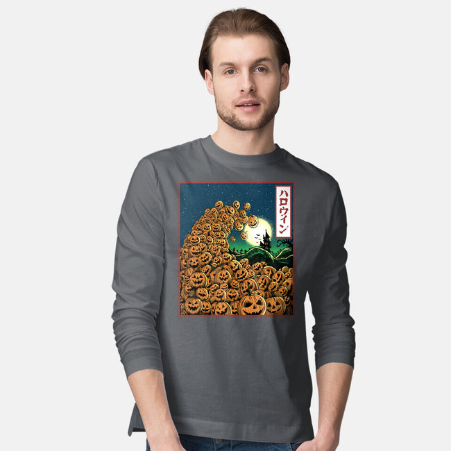 The Great Wave Of Halloween-Mens-Long Sleeved-Tee-zascanauta
