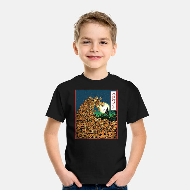The Great Wave Of Halloween-Youth-Basic-Tee-zascanauta