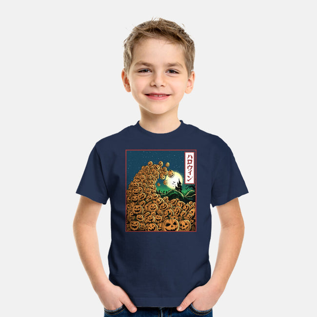 The Great Wave Of Halloween-Youth-Basic-Tee-zascanauta
