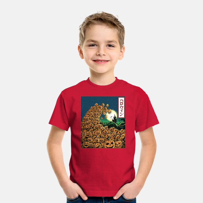The Great Wave Of Halloween-Youth-Basic-Tee-zascanauta