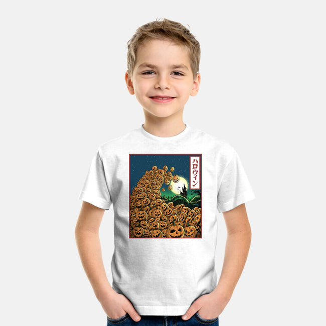 The Great Wave Of Halloween-Youth-Basic-Tee-zascanauta