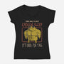 Sleepless Frog-Womens-V-Neck-Tee-eduely