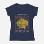 Sleepless Frog-Womens-V-Neck-Tee-eduely