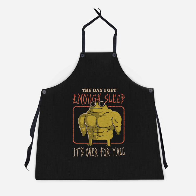 Sleepless Frog-Unisex-Kitchen-Apron-eduely
