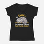 Hiding From The Stupid People-Womens-V-Neck-Tee-NemiMakeit