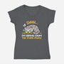 Hiding From The Stupid People-Womens-V-Neck-Tee-NemiMakeit