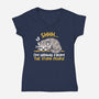 Hiding From The Stupid People-Womens-V-Neck-Tee-NemiMakeit