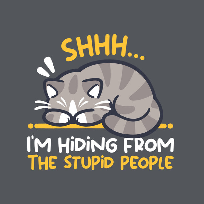 Hiding From The Stupid People-Womens-Fitted-Tee-NemiMakeit