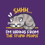 Hiding From The Stupid People-Womens-Fitted-Tee-NemiMakeit