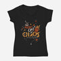 Agent Of Chaos-Womens-V-Neck-Tee-keyvei