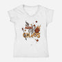 Agent Of Chaos-Womens-V-Neck-Tee-keyvei
