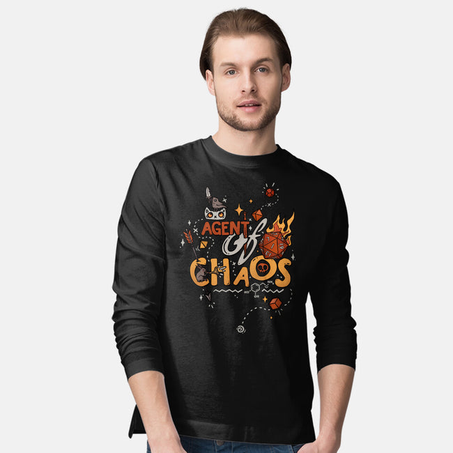 Agent Of Chaos-Mens-Long Sleeved-Tee-keyvei